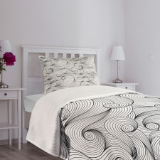 Curled Waves Bedspread Set