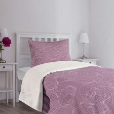 Curly Lines Spirals Bedspread Set