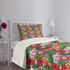 Exotic Botany Concept Bedspread Set