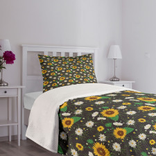 Daisy Buds Sunflower Bedspread Set