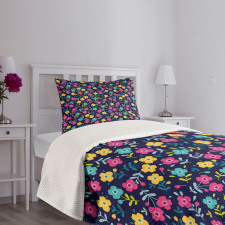 Colorful Summer Blossoms Bedspread Set