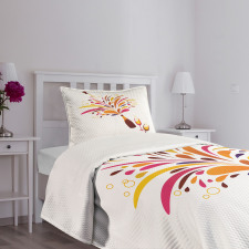 Colorful Champagne Splash Bedspread Set