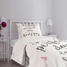 Grunge Inspirational Words Bedspread Set