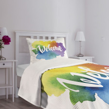 Watercolor Vintage Style Bedspread Set