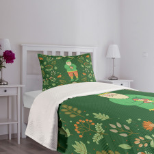 Botanical Herbs and Branches Bedspread Set