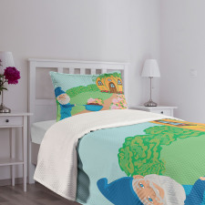 Magic House in the Forest Bedspread Set