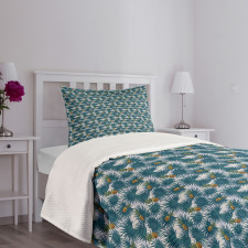 Pineapples Palm Leaf Bedspread Set