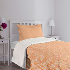 Orange Wavy Stripe Abstract Bedspread Set