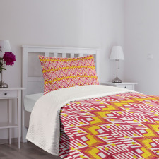 Tribal Native Geometric Motifs Bedspread Set