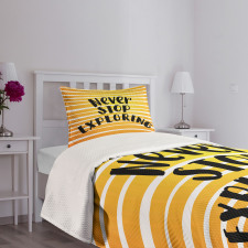 Never Stop Exploring Ombre Bedspread Set