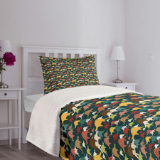 Colorful Tyrannosaurus Bedspread Set