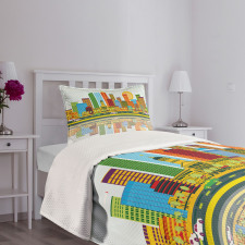 Denver Skyline Old Town Bedspread Set