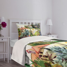 Tuscany Village Scenery Bedspread Set