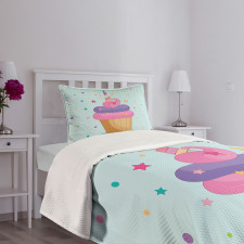 Unicorn Cake Fairy Rainbow Bedspread Set