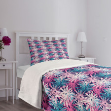 Overlapping Doodle Petals Bedspread Set