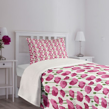 Delicate Spring Floral Art Bedspread Set