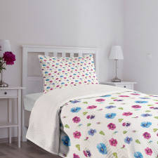 Pansy Petals and Sprouts Bedspread Set