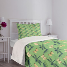Insects and Butterflies Bedspread Set