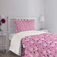 Silhouette Spring Petals Bedspread Set