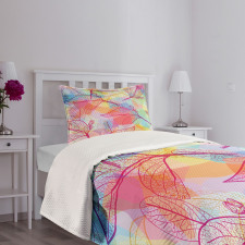 Colorful Abstract Foliage Bedspread Set