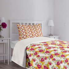 Lively Springtime Garden Bedspread Set