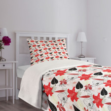 Summer Inspired Botanical Bedspread Set