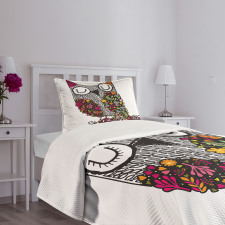 Childish Sketch Art of Bird Bedspread Set