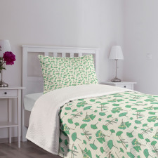 Berries Leaves Botanical Bedspread Set