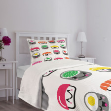 Kawaii Style Sushi Bedspread Set