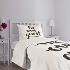 Calligraphic Words Art Bedspread Set