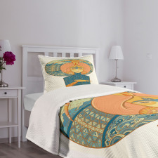 Mother Nature with Plants Bedspread Set