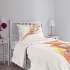 Colorful Abstract Lines Waves Bedspread Set