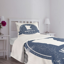 Round Grange Frame Map Bedspread Set