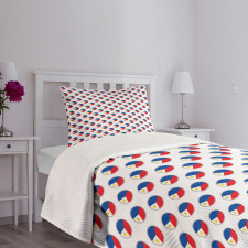 Circles with Flag Bedspread Set