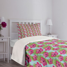 Hand-drawn Summer Pattern Bedspread Set