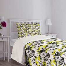 Hibiscus Buds and Blossoms Bedspread Set
