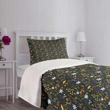 Childish Doodle Blossoms Bedspread Set