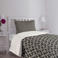 Plus Sign Geometric Bedspread Set