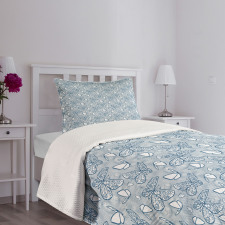 Doodle Butterflies Bedspread Set