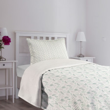Pastel Botanical Pattern Bedspread Set