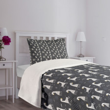 Simple Cartoon Giraffe Bedspread Set