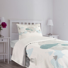 Whales Moon Castles Bedspread Set