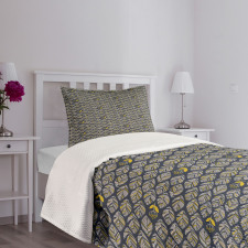 Leaves with Flowers Bedspread Set