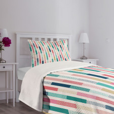 Avant-Garde Color Stripes Bedspread Set