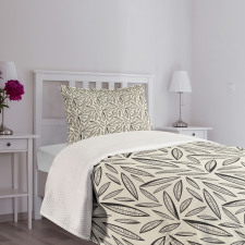 Abstract Foliage Nature Art Bedspread Set