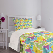 Trippy Paintbrush Pattern Bedspread Set