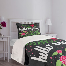 Hello My Love Words Bedspread Set