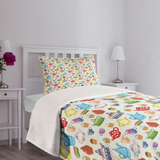 Bakery Goods Yummy Cakes Food Bedspread Set