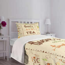 Inspirational Words Artwork Bedspread Set