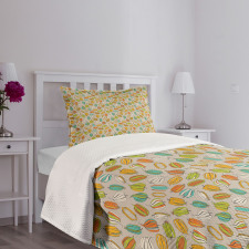 Tropical and Colorful Plants Bedspread Set